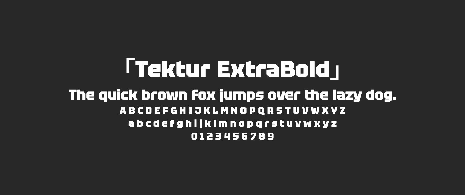 Tektur-ExtraBold字体预览
