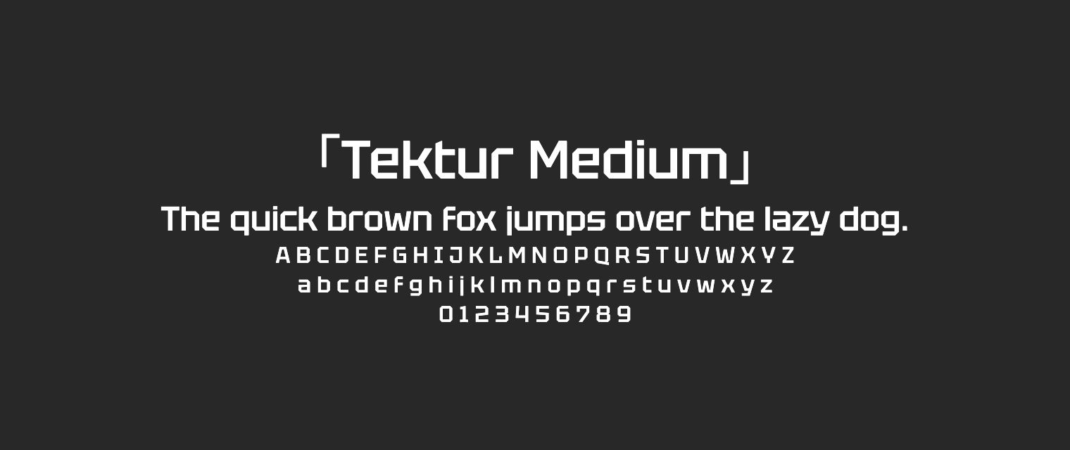 Tektur-Medium字体预览