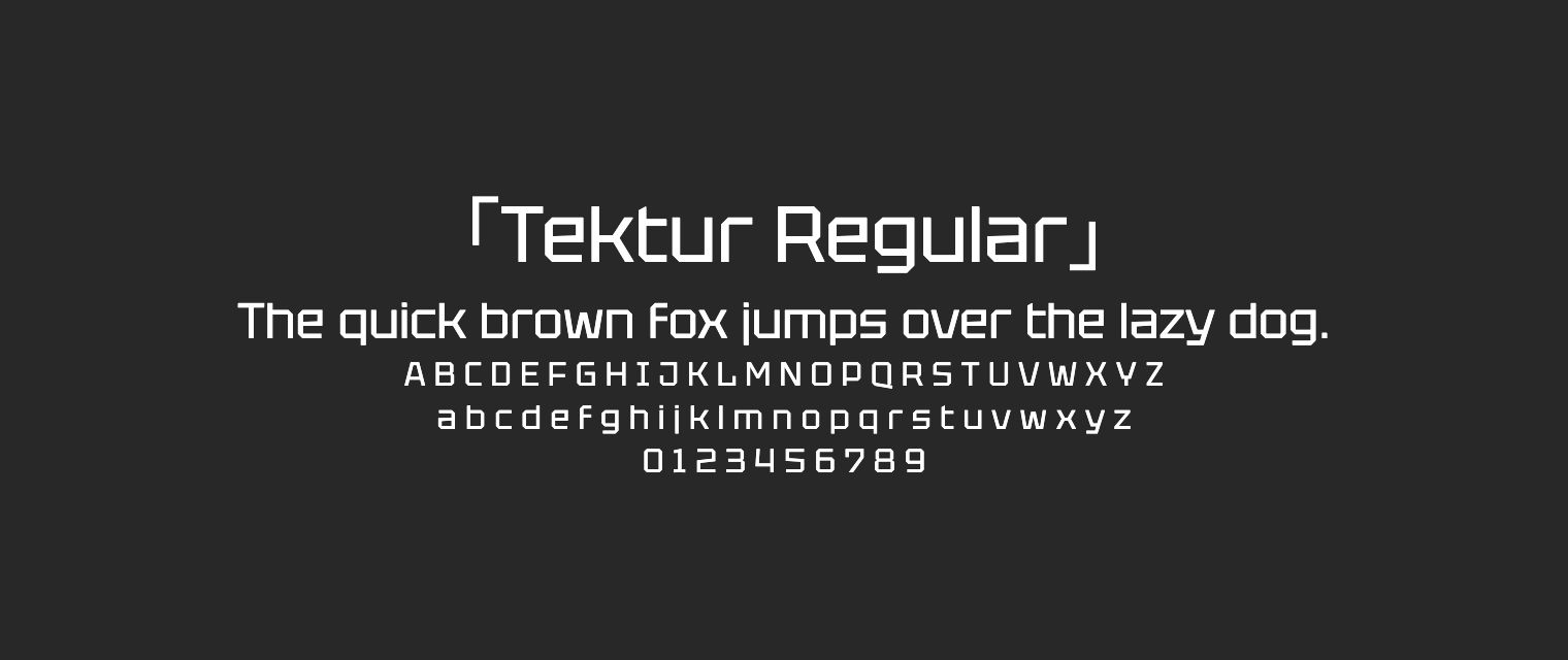 Tektur-Regular字体预览