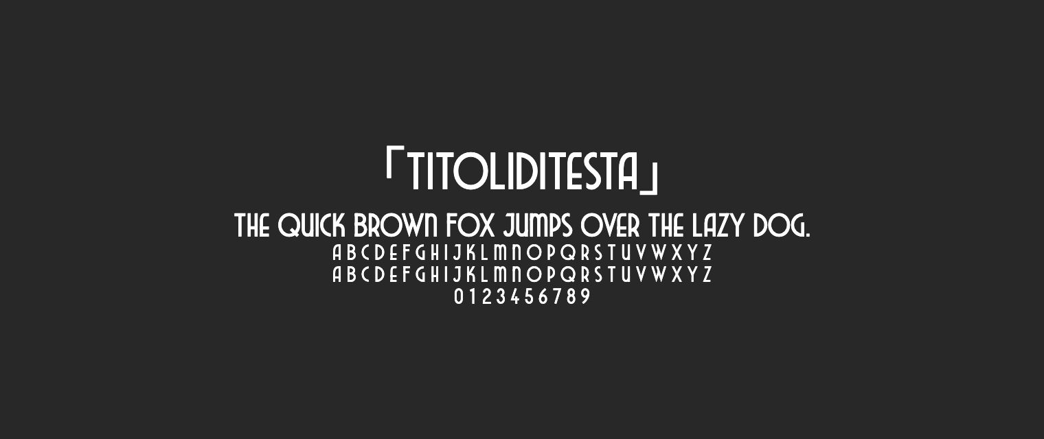 TitoliDiTesta字体预览