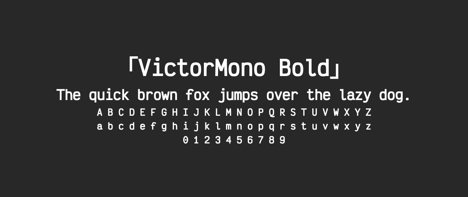 VictorMono-Bold字体预览