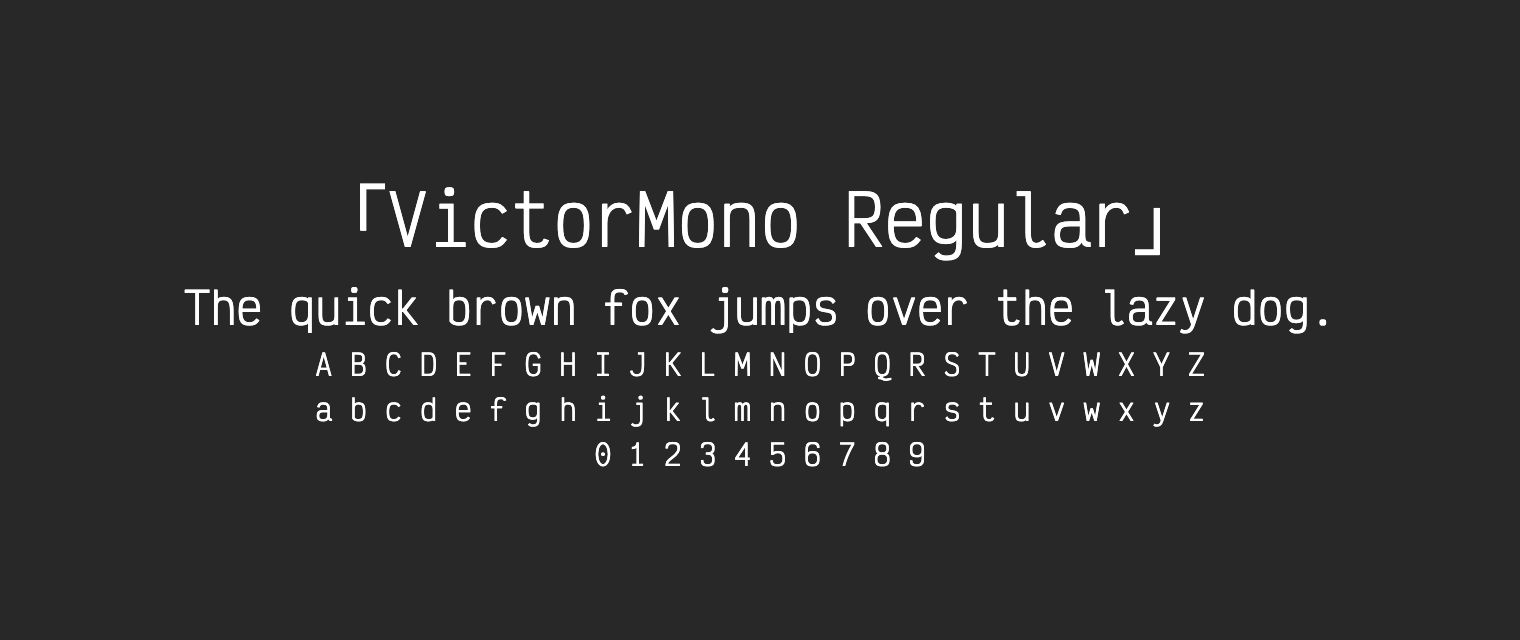 VictorMono-Regular字体预览