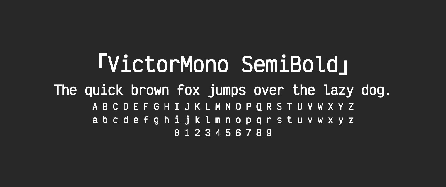VictorMono-SemiBold字体预览