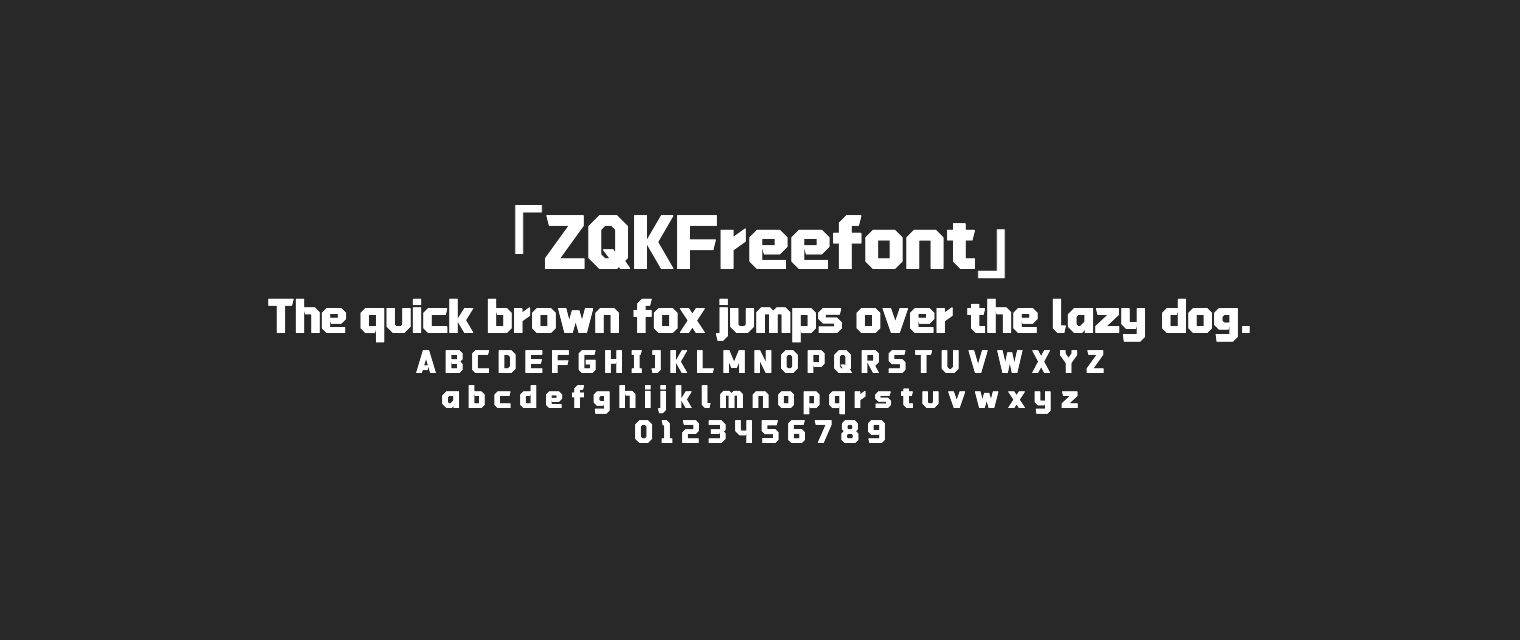 ZQKFreefont字体预览