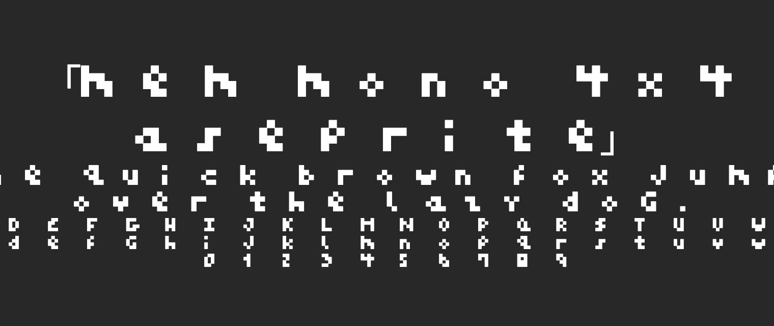 mem-mono-4x4-aseprite字体预览