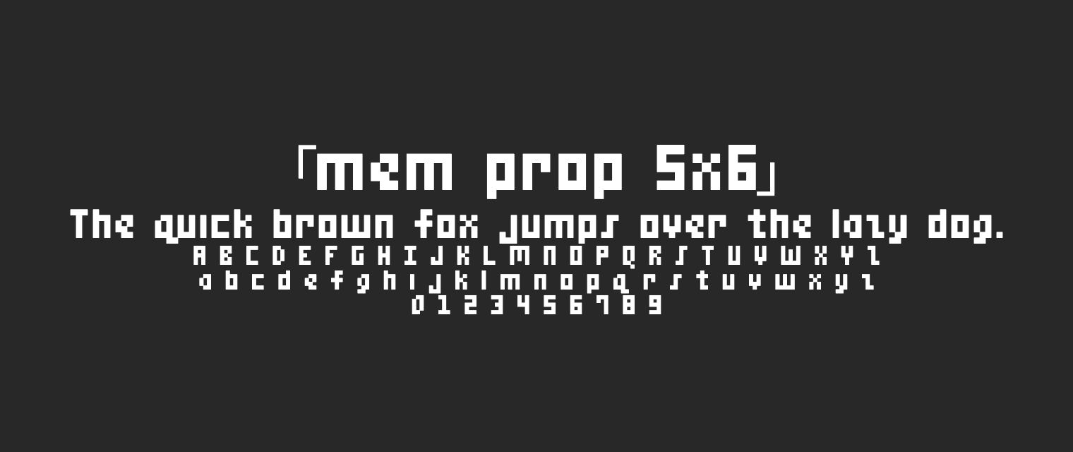 mem-prop-5x6字体预览