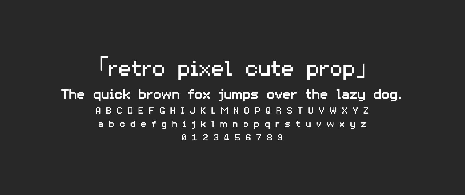 retro-pixel-cute-prop字体预览
