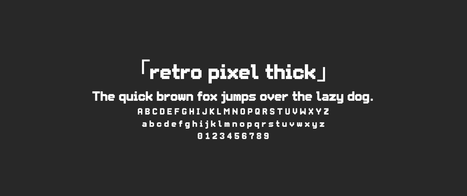 retro-pixel-thick字体预览