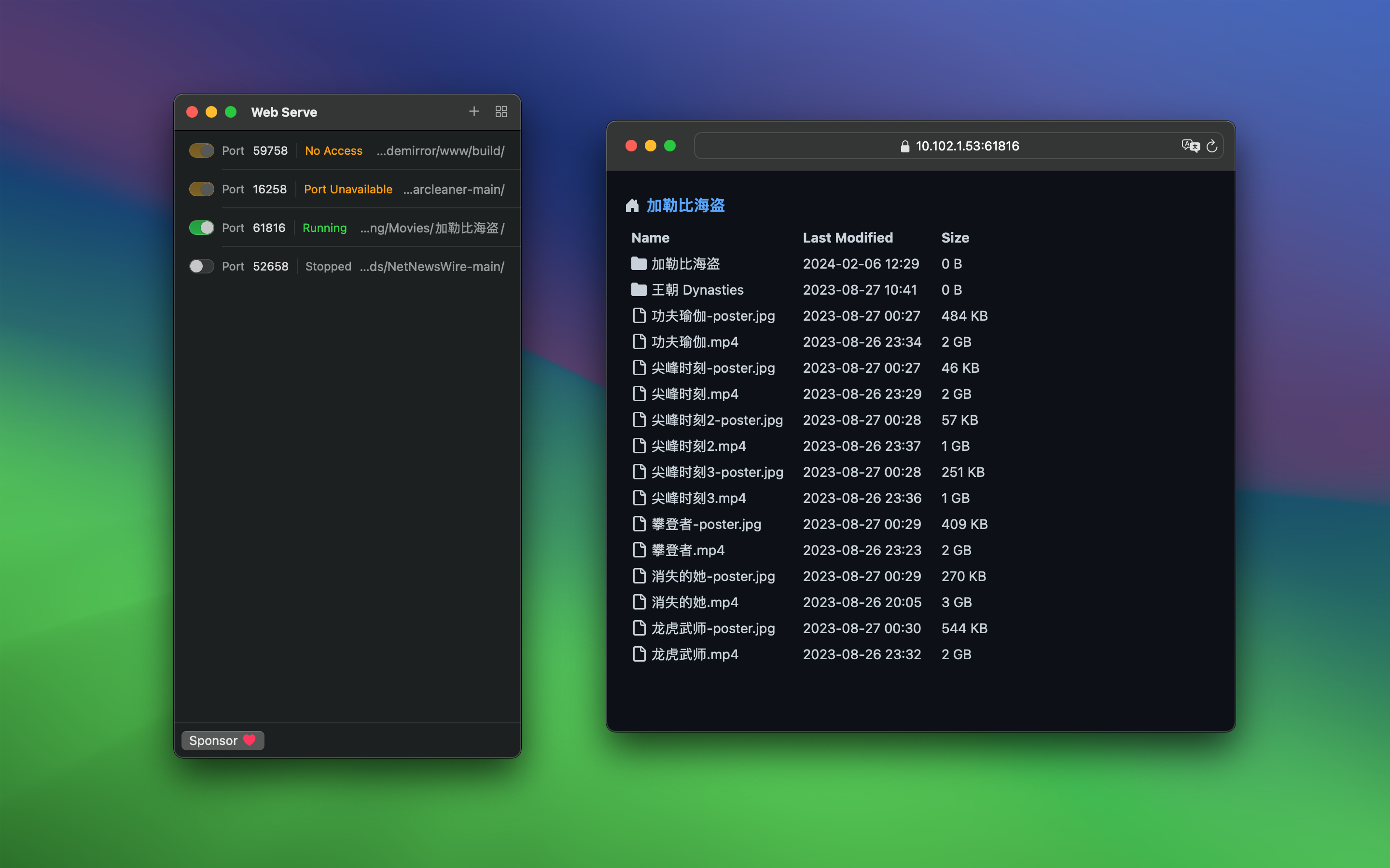 Web Serve Screenshot 2