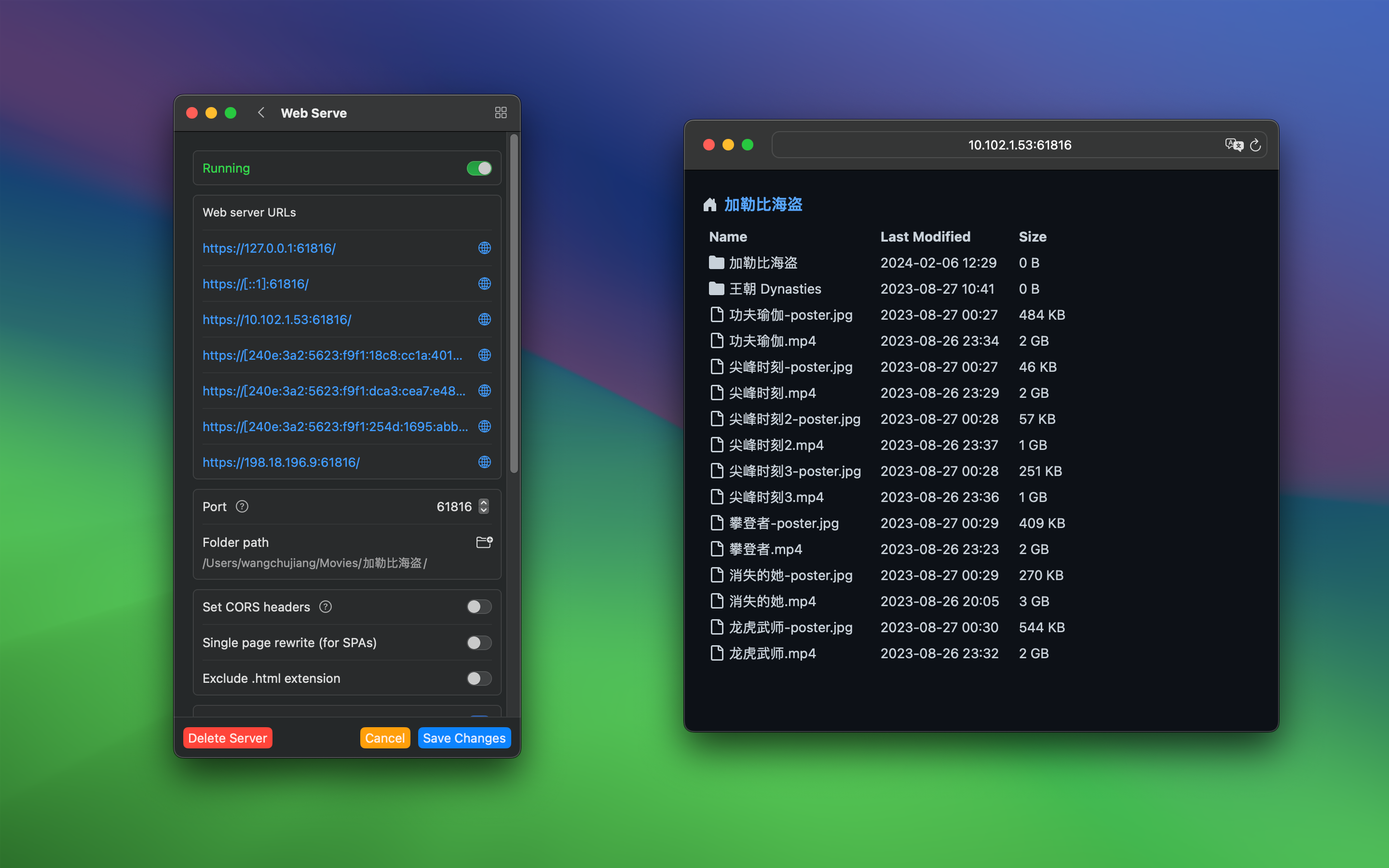 Web Serve Screenshot 3